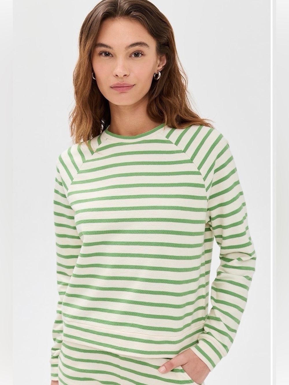Kule Eco Cotton Franny Sweatshirt
Color: Cream/Avocado Women's M